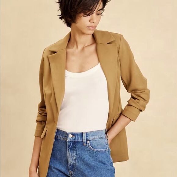 Banana Republic Factory Long and Lean Pointe Blazer in Tannin - Picture 2 of 6